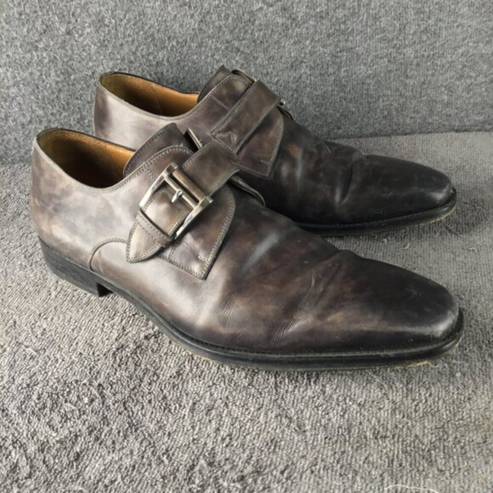 Magnanni Marco Men's Leather Monk Strap Slip On Oxfords Dress Shoes Size 9M